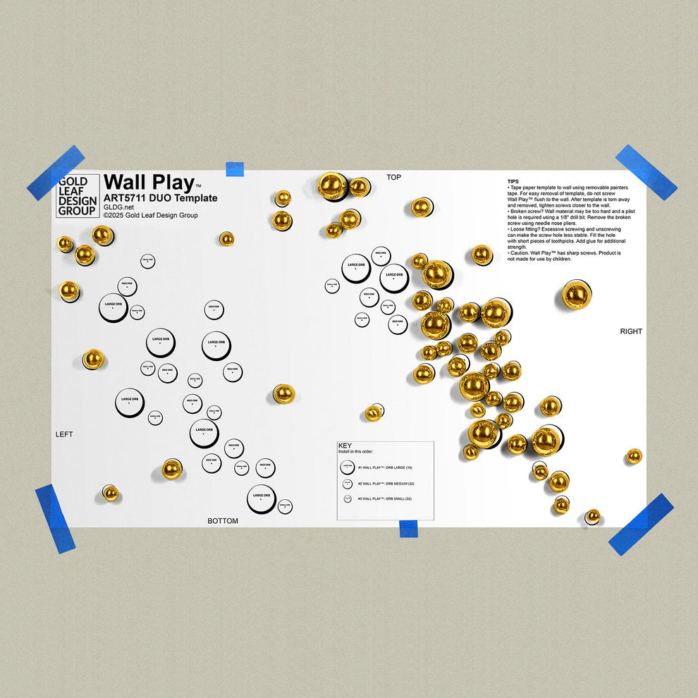 Template Kit - DUO Orb, ~59"W By Gold Leaf | Wall Art | Modishstore - 5