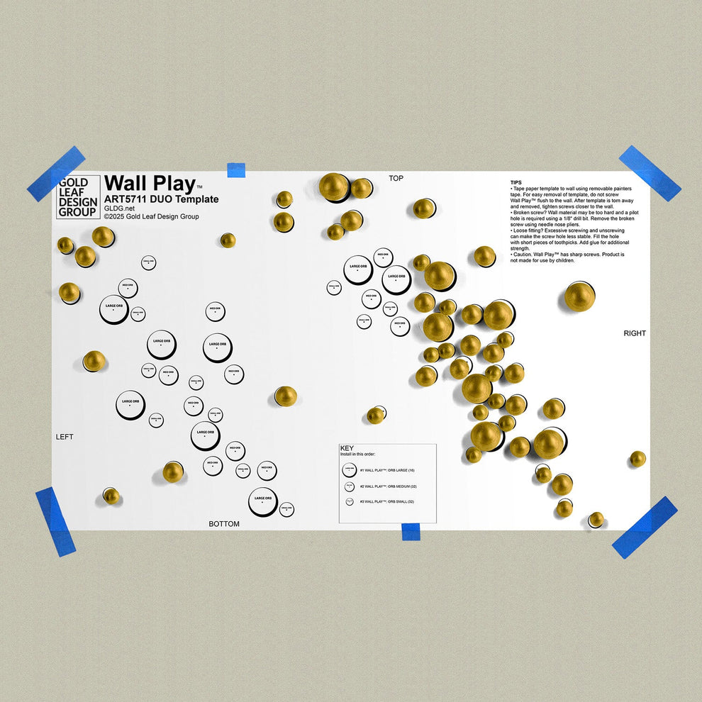 Template Kit - DUO Orb, ~59"W By Gold Leaf | Wall Art | Modishstore - 11