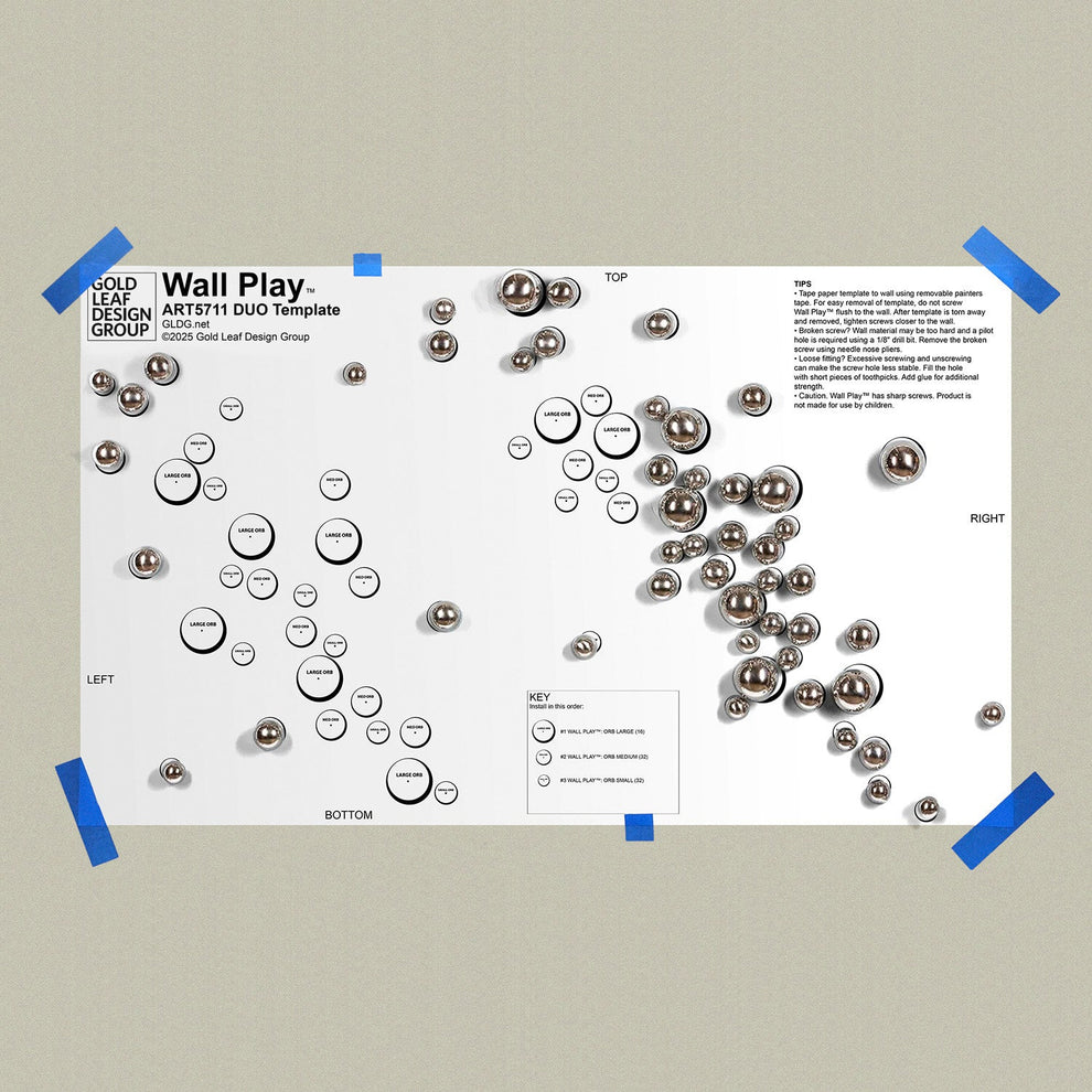Template Kit - DUO Orb, ~59"W By Gold Leaf | Wall Art | Modishstore - 3