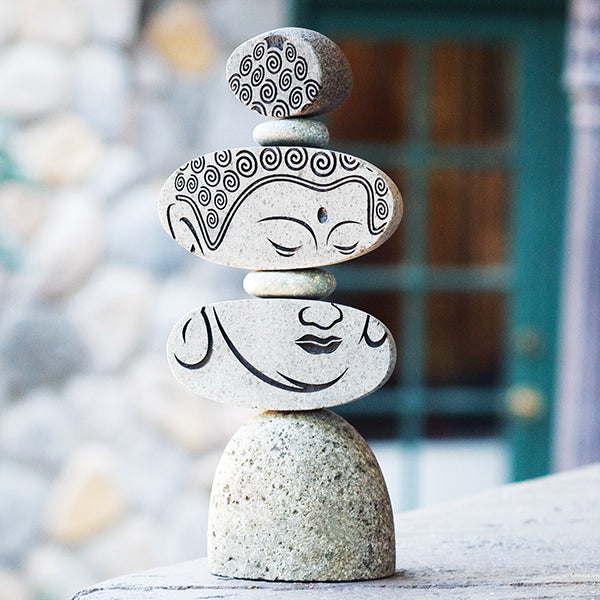 Face of Buddha Set of 2 By Garden Age Supply | Sculptures | Modishstore - 1