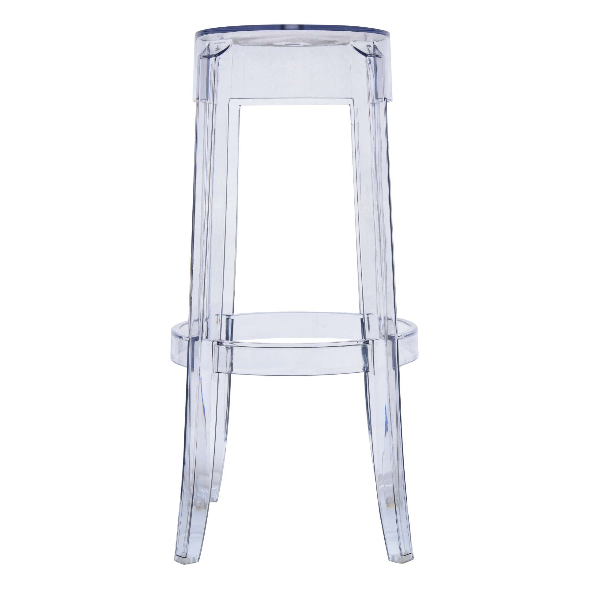 LeisureMod Averill Plastic Barstool with Clear Acrylic Seat and Legs | Bar Stools | Modishstore - 2