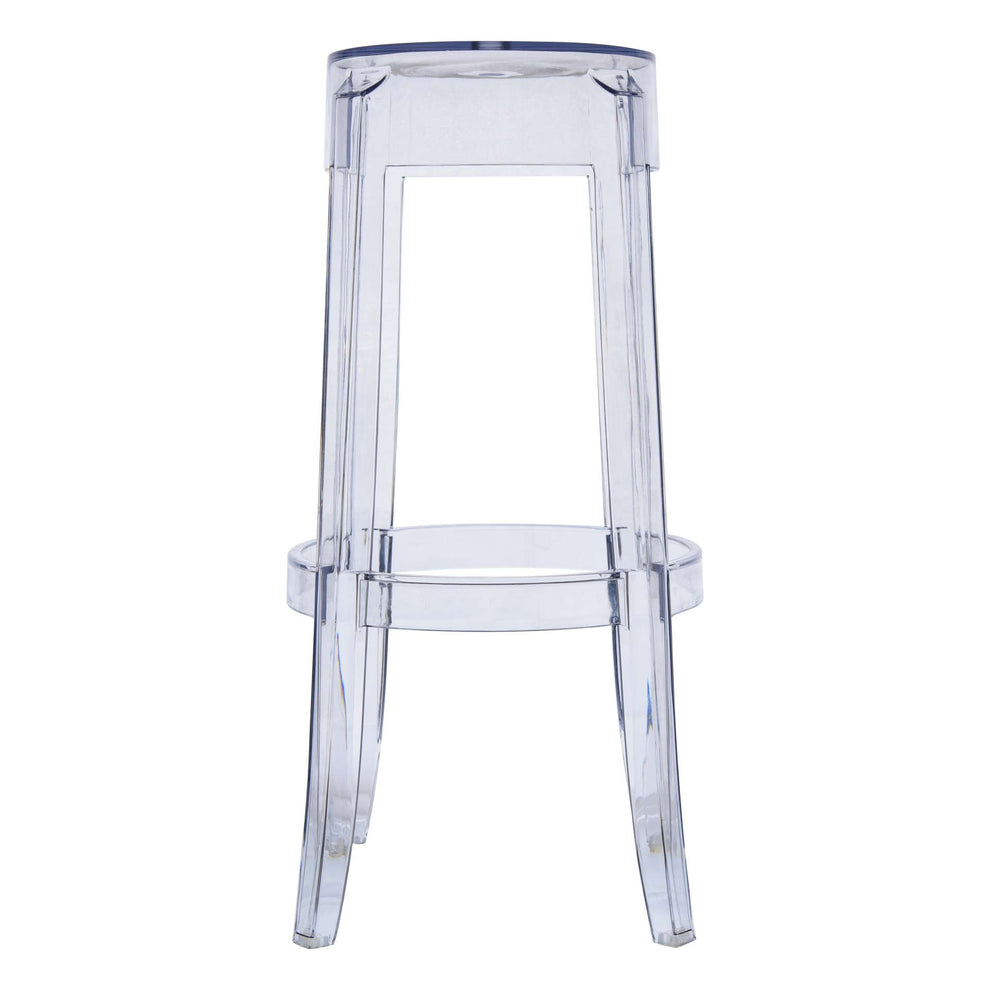 LeisureMod Averill Plastic Barstool with Clear Acrylic Seat and Legs | Bar Stools | Modishstore - 2
