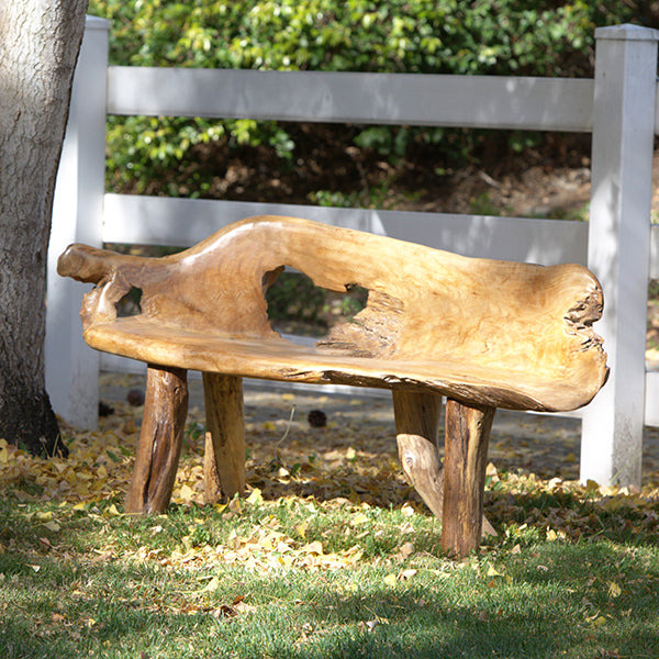 Habini Teak Root Benches By Garden Age Supply | Benches | Modishstore - 2
