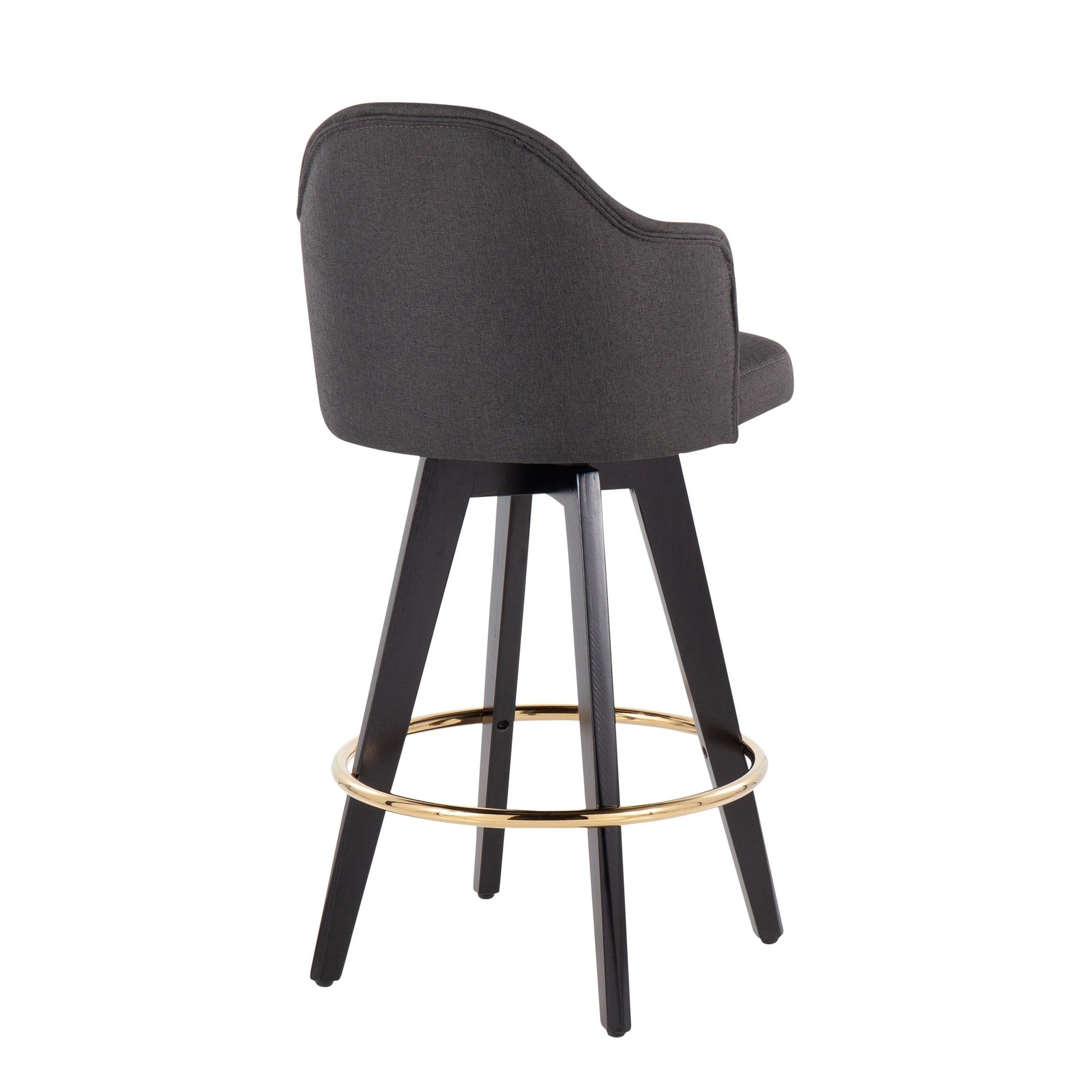 Ahoy 26" Counter Stool - Set of 2 By LumiSource - B26-AHOYUP2-SWVG BKCHAR2 | Counter Stools | Modishstore - 4