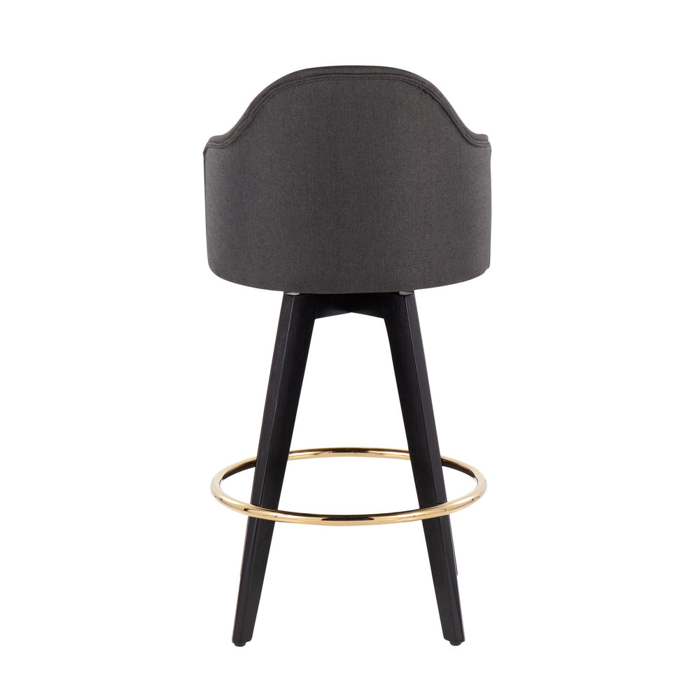 Ahoy 26" Counter Stool - Set of 2 By LumiSource - B26-AHOYUP2-SWVG BKCHAR2 | Counter Stools | Modishstore - 6