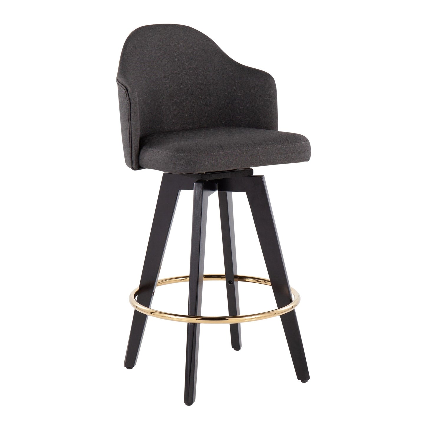 Ahoy 26" Counter Stool - Set of 2 By LumiSource - B26-AHOYUP2-SWVG BKCHAR2 | Counter Stools | Modishstore - 2