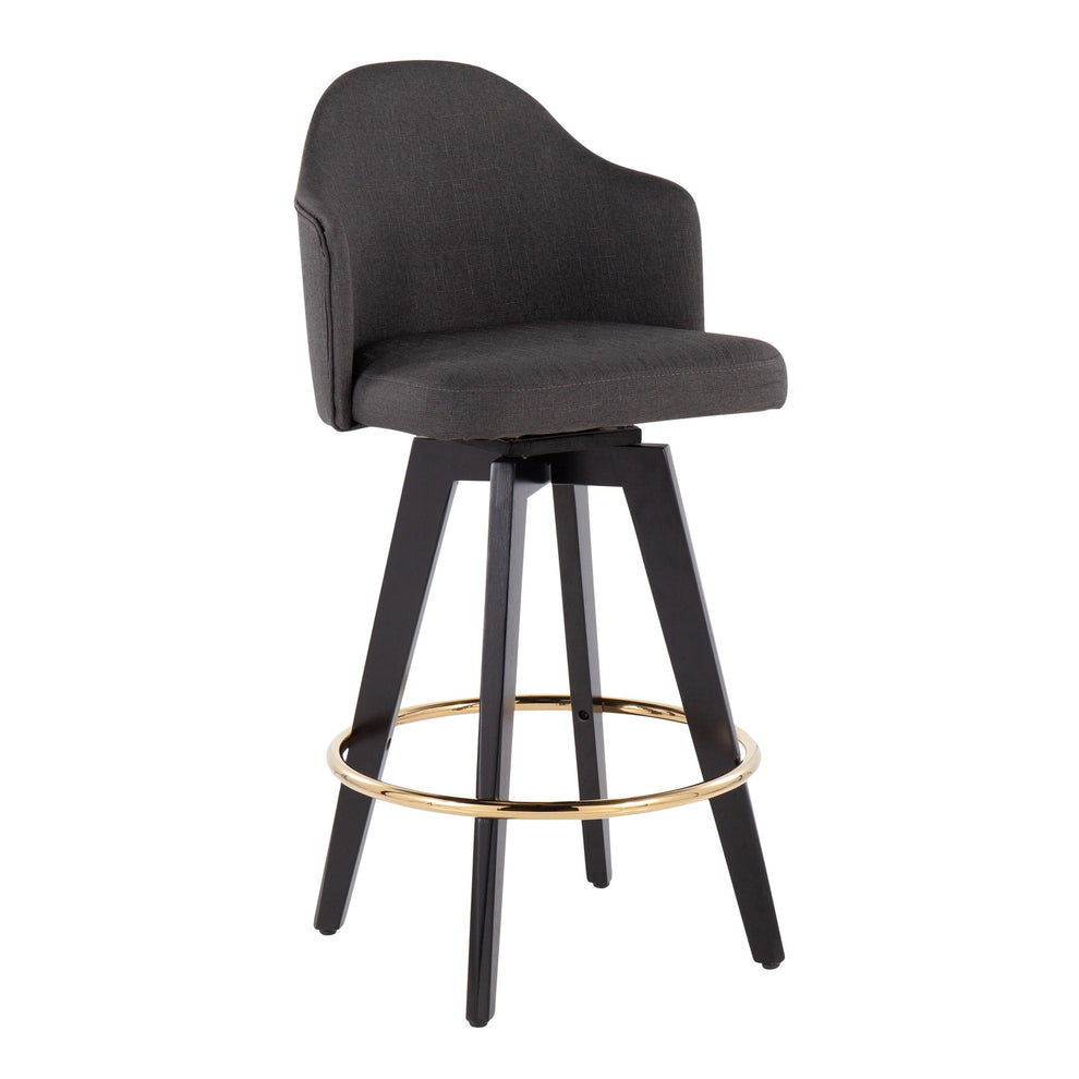 Ahoy 26" Counter Stool - Set of 2 By LumiSource - B26-AHOYUP2-SWVG BKCHAR2 | Counter Stools | Modishstore - 2