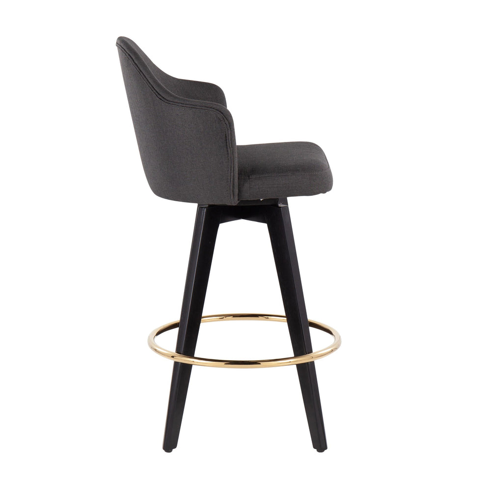 Ahoy 26" Counter Stool - Set of 2 By LumiSource - B26-AHOYUP2-SWVG BKCHAR2 | Counter Stools | Modishstore - 3