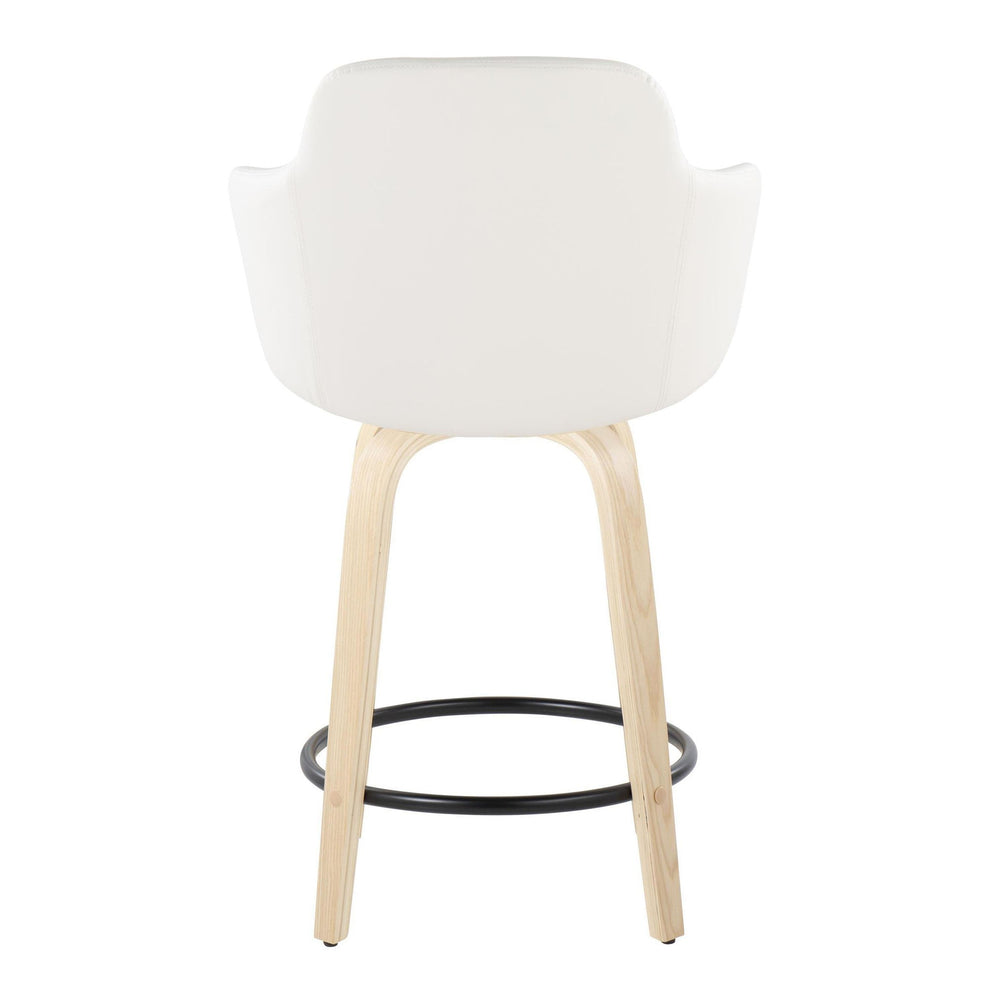 Boyne 24" Fixed-Height Counter Stool - Set of 2 By LumiSource - B24-BOYNEPU-GRTZQ2 NABK2 | Counter Stools | Modishstore - 18