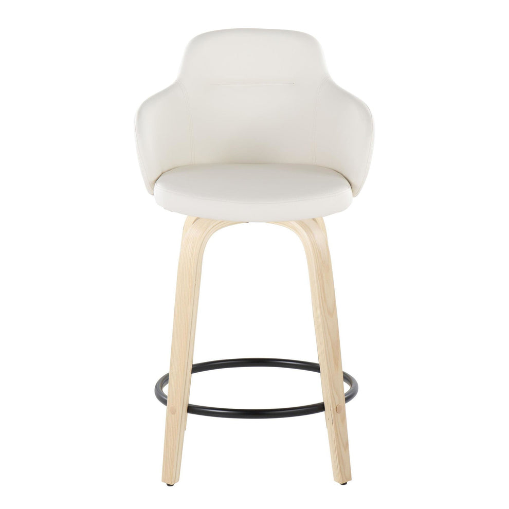 Boyne 24" Fixed-Height Counter Stool - Set of 2 By LumiSource - B24-BOYNEPU-GRTZQ2 NABK2 | Counter Stools | Modishstore - 17