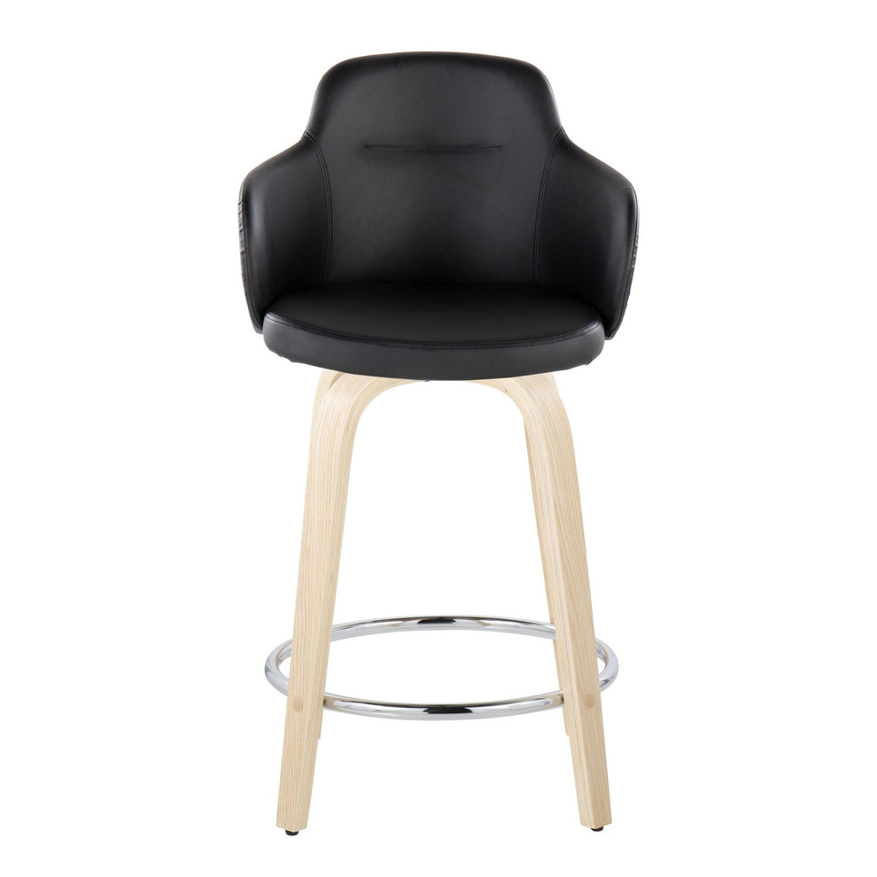 Boyne 24" Fixed-Height Counter Stool - Set of 2 By LumiSource - B24-BOYNEPU-GRTZR2 NABK2 | Counter Stools | Modishstore - 5