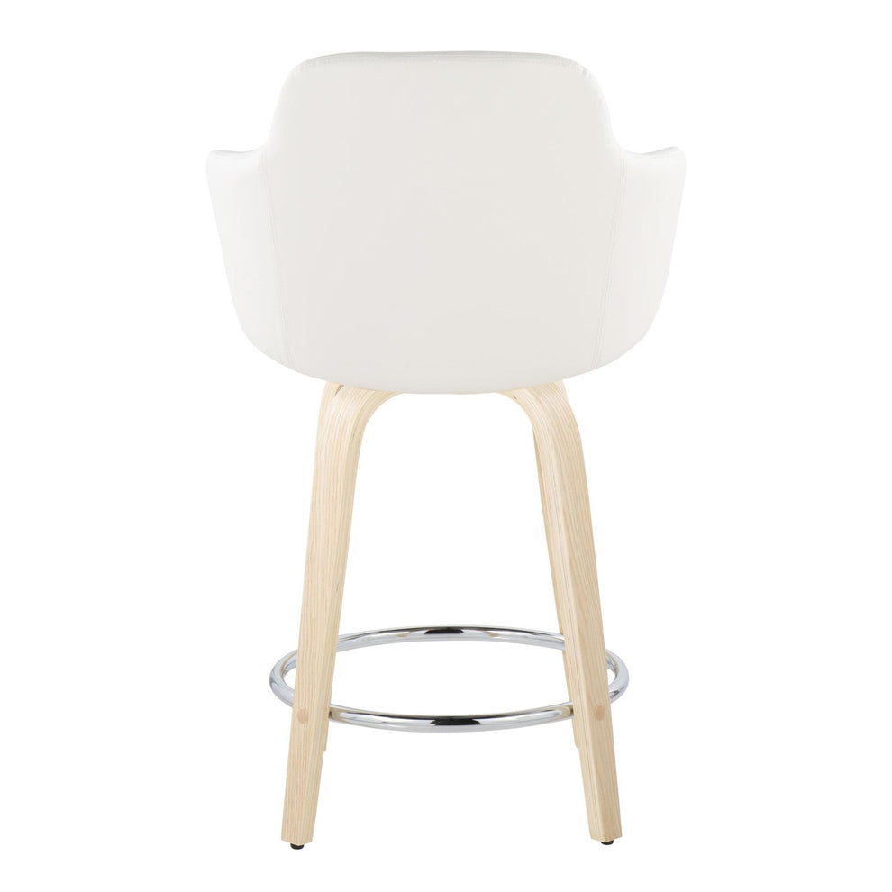 Boyne 24" Fixed-Height Counter Stool - Set of 2 By LumiSource - B24-BOYNEPU-GRTZR2 NABK2 | Counter Stools | Modishstore - 19