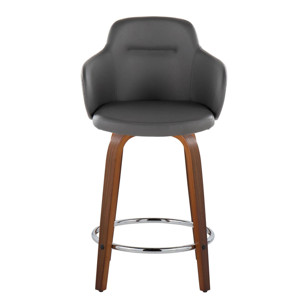 Boyne 24" Fixed-Height Counter Stool - Set of 2 By LumiSource - B24-BOYNEPU-GRTZR2 WLBK2 | Counter Stools | Modishstore - 11