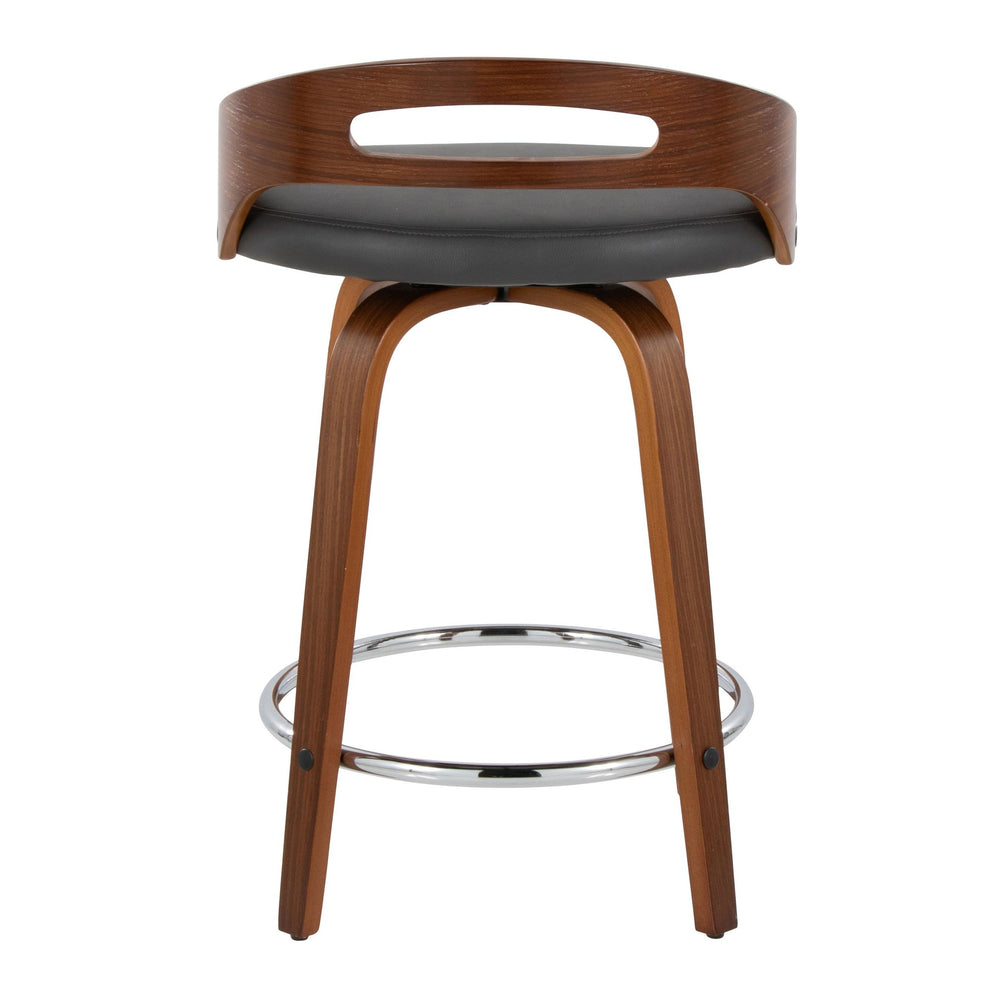 Cassis 24" Fixed-Height Counter Stool - Set of 2 By LumiSource - B24-CASSISPU-GRTZQ2 LGYLGYBK2 | Counter Stools | Modishstore - 50