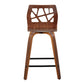 Folia 24" Fixed-Height Barstool - Set of 2 By LumiSource - B24-FOLIAFB-GRTZQ2 LGYLGYLGY2 | Bar Stools | Modishstore - 31