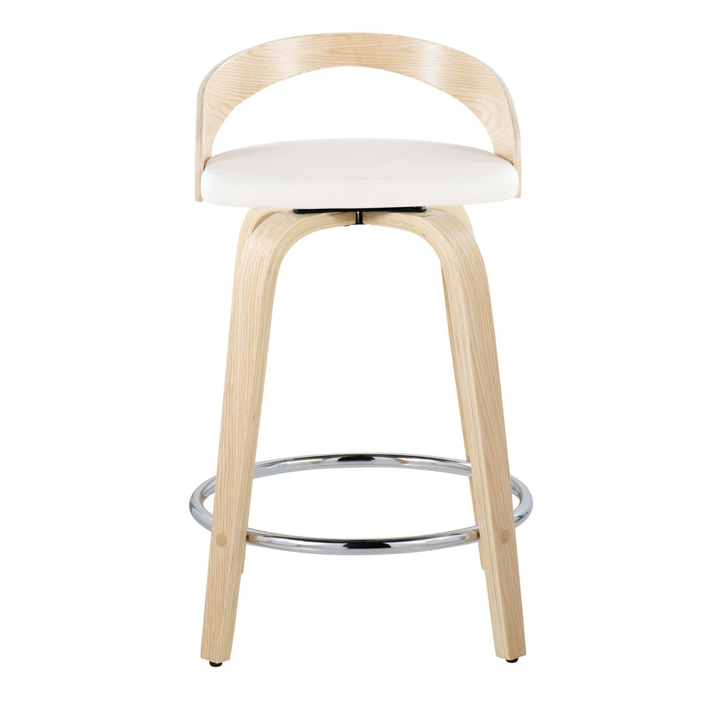 Grotto 24" Fixed-Height Counter Stool - Set of 2 By LumiSource - B24-GROTTOPU-GRTZR2 NANABN2 | Counter Stools | Modishstore - 26