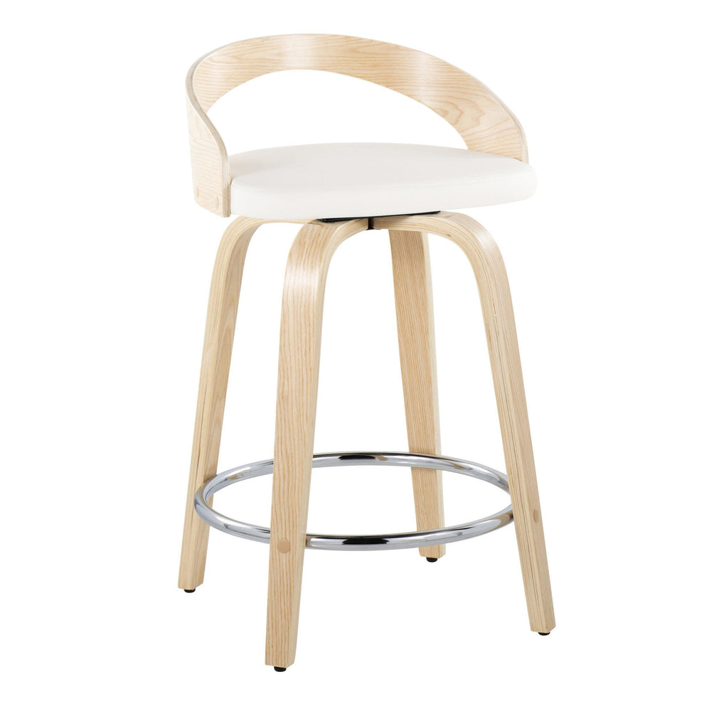 Grotto 24" Fixed-Height Counter Stool - Set of 2 By LumiSource - B24-GROTTOPU-GRTZR2 NANABN2 | Counter Stools | Modishstore - 23