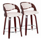 Pino 24" Fixed-Height Barstool - Set of 2 By LumiSource - B24-PINOPU-GRTZR2 CHCHW2 | Bar Stools | Modishstore - 2