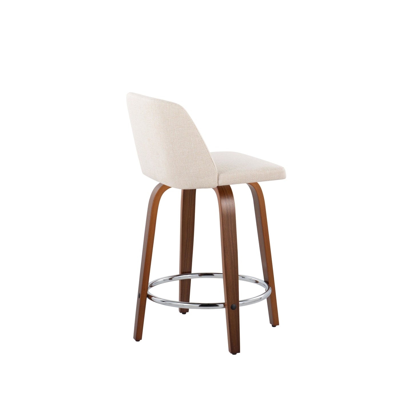 Toriano 24" Fixed Height Counter Stool - Set of 2 Walnut Black By LumiSource | Counter Stools | Modishstore - 5