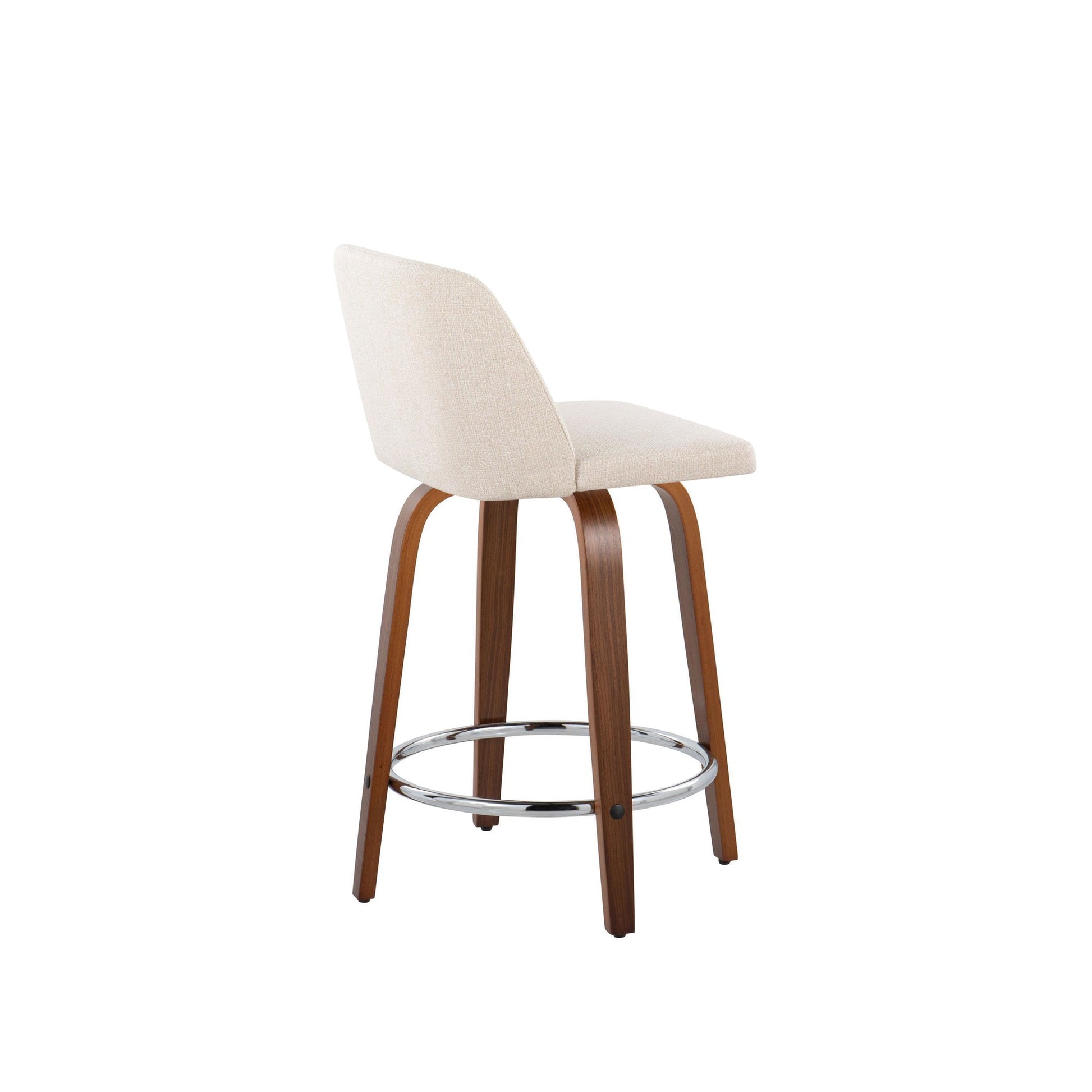 Toriano 24" Fixed Height Counter Stool - Set of 2 Walnut Black By LumiSource | Counter Stools | Modishstore - 5