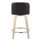 Toriano 24" Fixed-Height Counter Stool - Set of 2 By LumiSource - B24-TRNOPU-GRTZR2 NABK2 | Counter Stools | Modishstore - 10