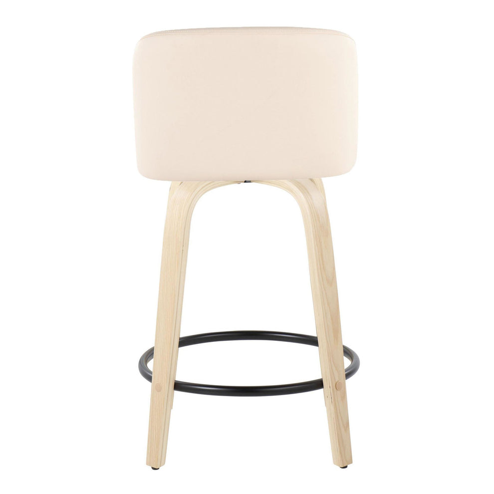 Toriano 24" Fixed Height Counter Stool - Set of 2 Brown By LumiSource | Counter Stools | Modishstore - 11