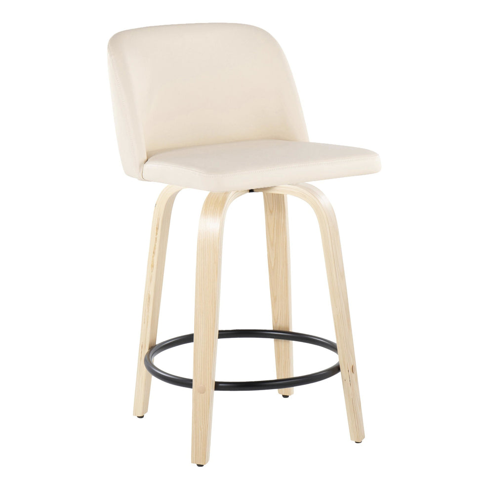 Toriano 24" Fixed Height Counter Stool - Set of 2 Brown By LumiSource | Counter Stools | Modishstore - 8