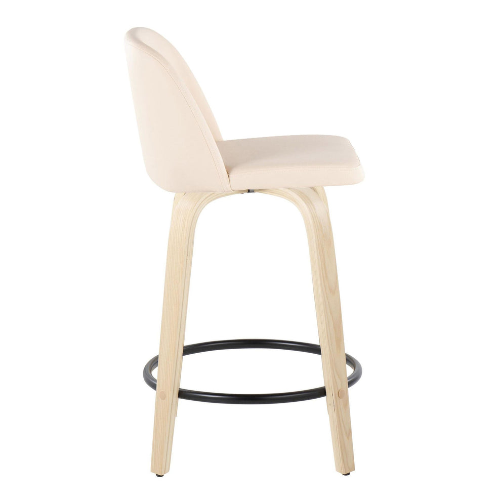 Toriano 24" Fixed Height Counter Stool - Set of 2 Brown By LumiSource | Counter Stools | Modishstore - 10