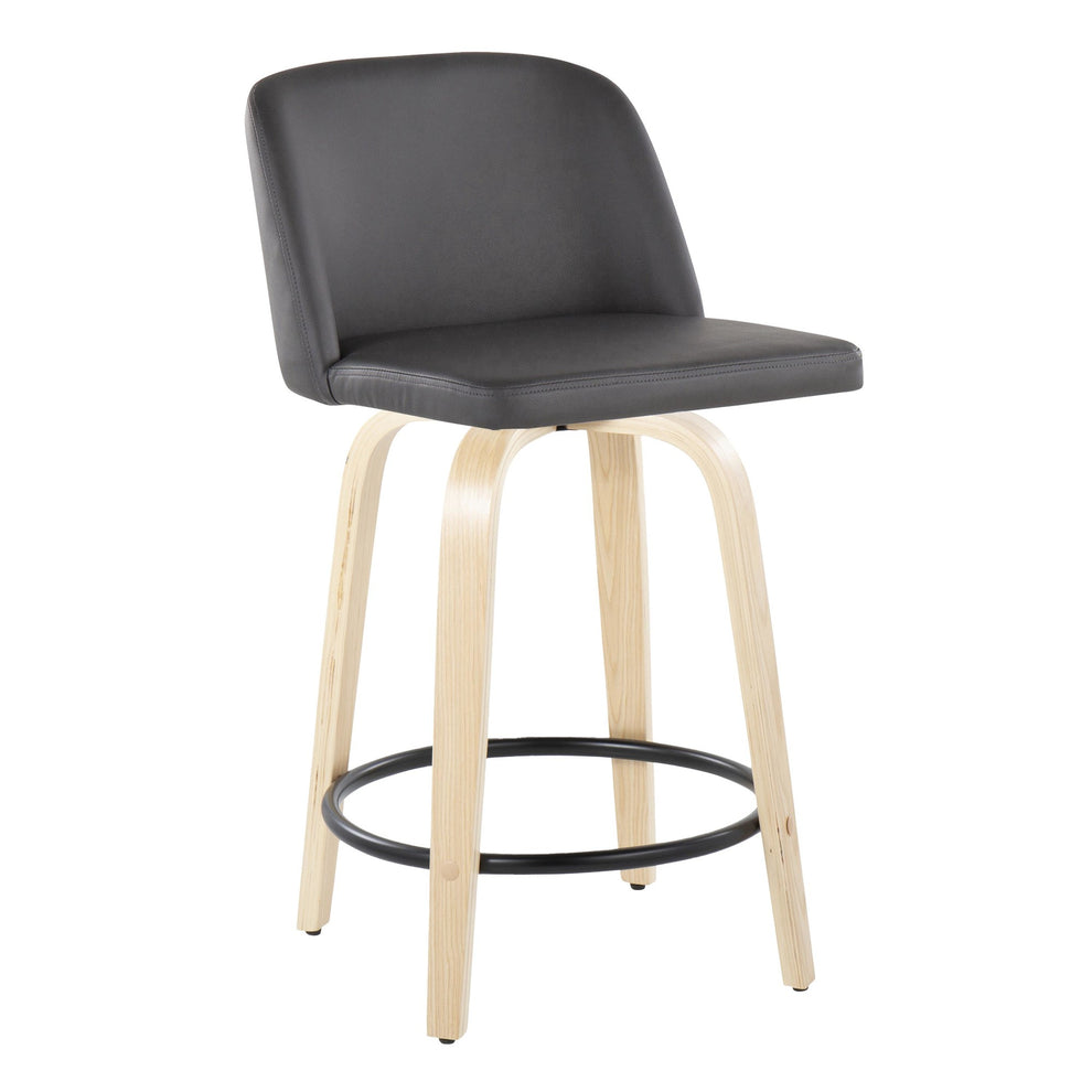 Toriano 24" Fixed Height Counter Stool - Set of 2 Brown By LumiSource | Counter Stools | Modishstore - 13