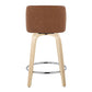 Toriano 24" Fixed-Height Counter Stool - Set of 2 By LumiSource - B24-TRNOPU-GRTZR2 NABK2 | Counter Stools | Modishstore - 20