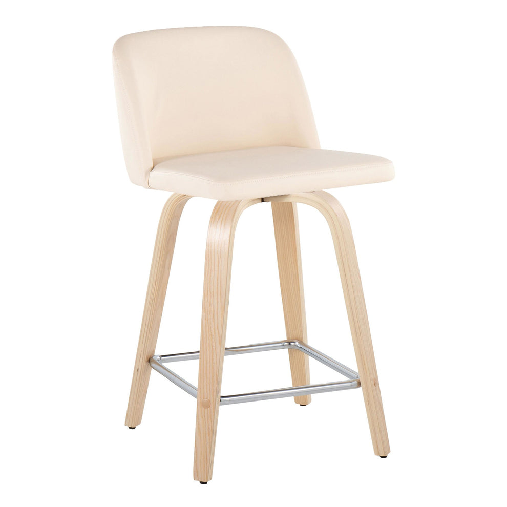 Toriano 24" Fixed Height Counter Stool - Set of 2 Brown By LumiSource | Counter Stools | Modishstore - 7