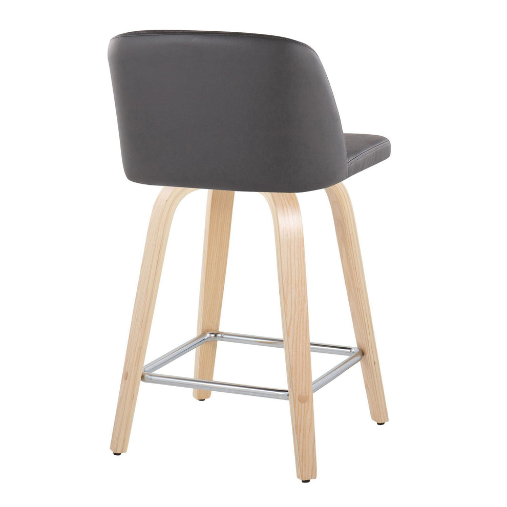 Toriano 24" Fixed Height Counter Stool - Set of 2 Brown By LumiSource | Counter Stools | Modishstore - 15