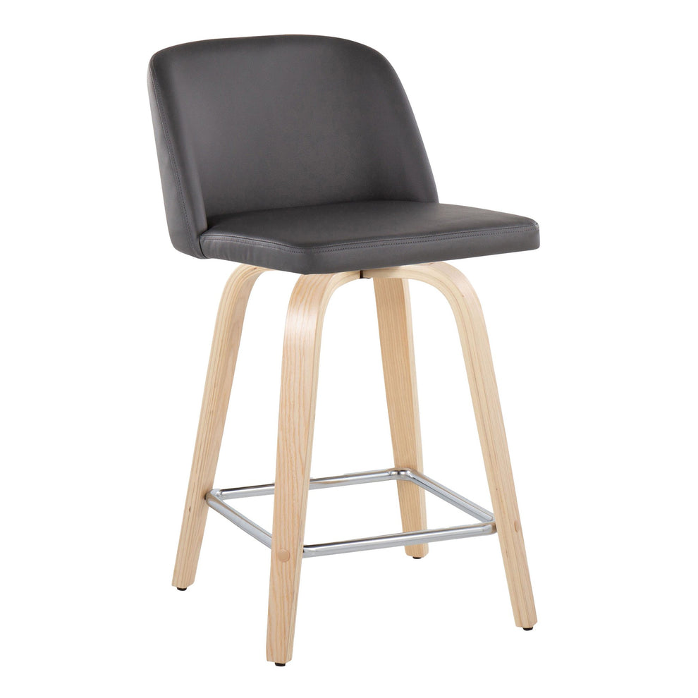Toriano 24" Fixed Height Counter Stool - Set of 2 Brown By LumiSource | Counter Stools | Modishstore - 13