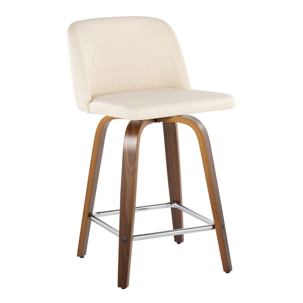 Toriano 24" Fixed Height Counter Stool - Set of 2 Brown By LumiSource | Counter Stools | Modishstore - 7