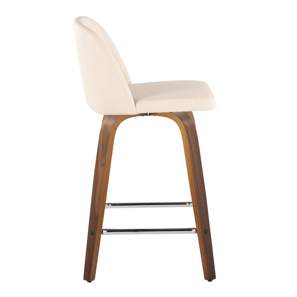Toriano 24" Fixed Height Counter Stool - Set of 2 Brown By LumiSource | Counter Stools | Modishstore - 8
