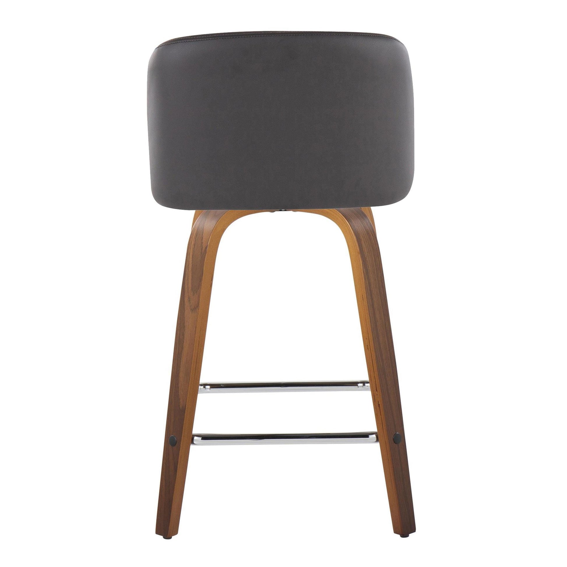 Toriano 24" Fixed Height Counter Stool - Set of 2 Brown By LumiSource | Counter Stools | Modishstore - 17