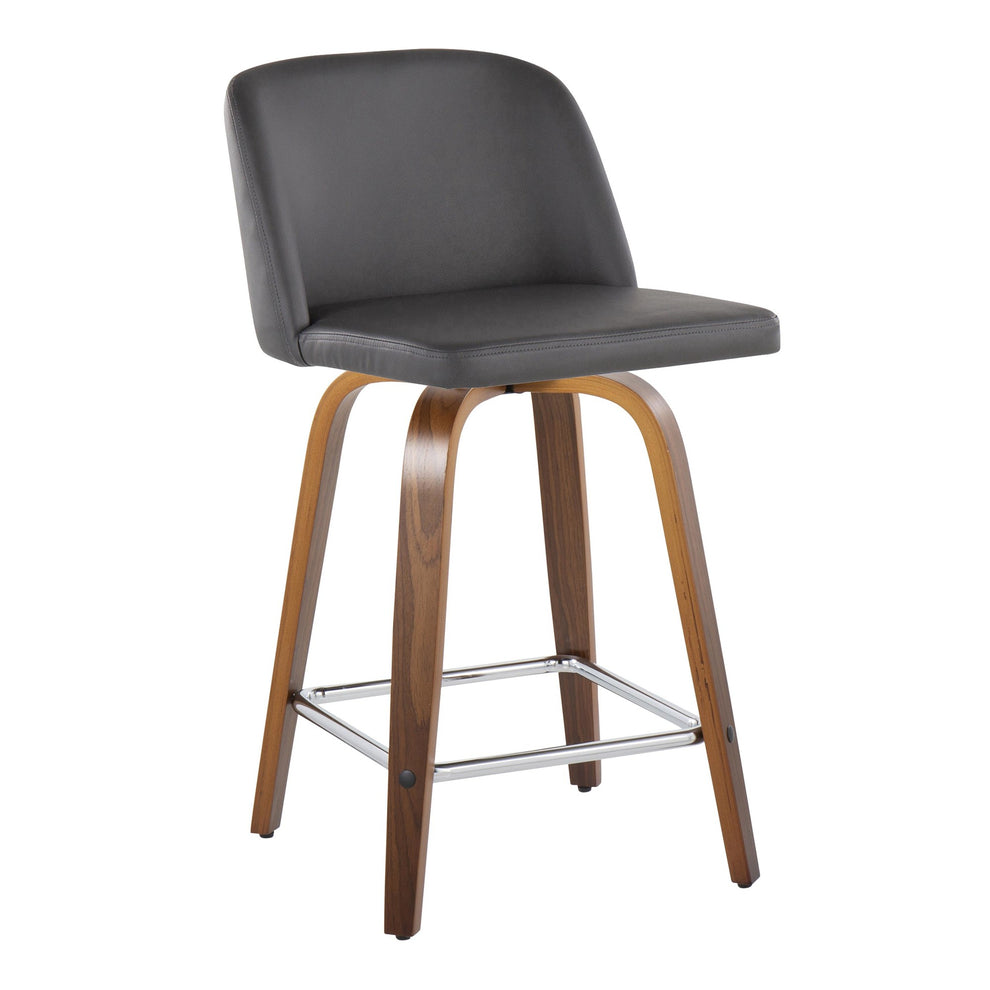 Toriano 24" Fixed Height Counter Stool - Set of 2 Brown By LumiSource | Counter Stools | Modishstore - 14