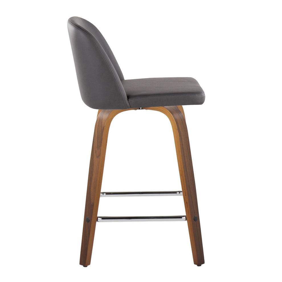 Toriano 24" Fixed Height Counter Stool - Set of 2 Brown By LumiSource | Counter Stools | Modishstore - 15
