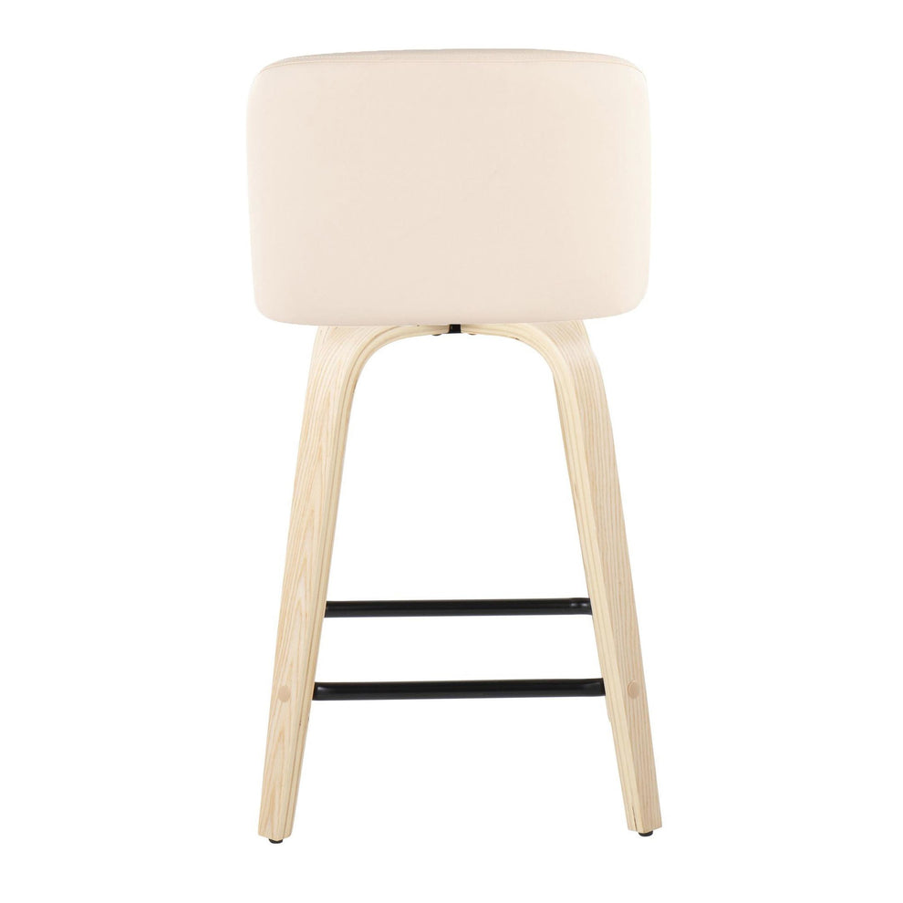 Toriano 24" Fixed Height Counter Stool - Set of 2 Brown By LumiSource | Counter Stools | Modishstore - 11