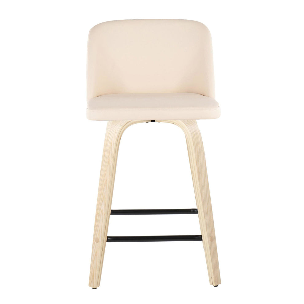 Toriano 24" Fixed Height Counter Stool - Set of 2 Brown By LumiSource | Counter Stools | Modishstore - 12