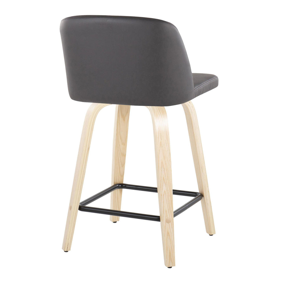 Toriano 24" Fixed Height Counter Stool - Set of 2 Cream By LumiSource | Counter Stools | Modishstore - 10