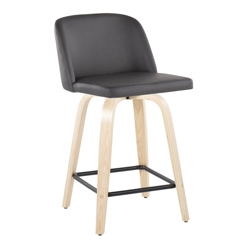 Toriano 24" Fixed Height Counter Stool - Set of 2 Cream By LumiSource | Counter Stools | Modishstore - 7