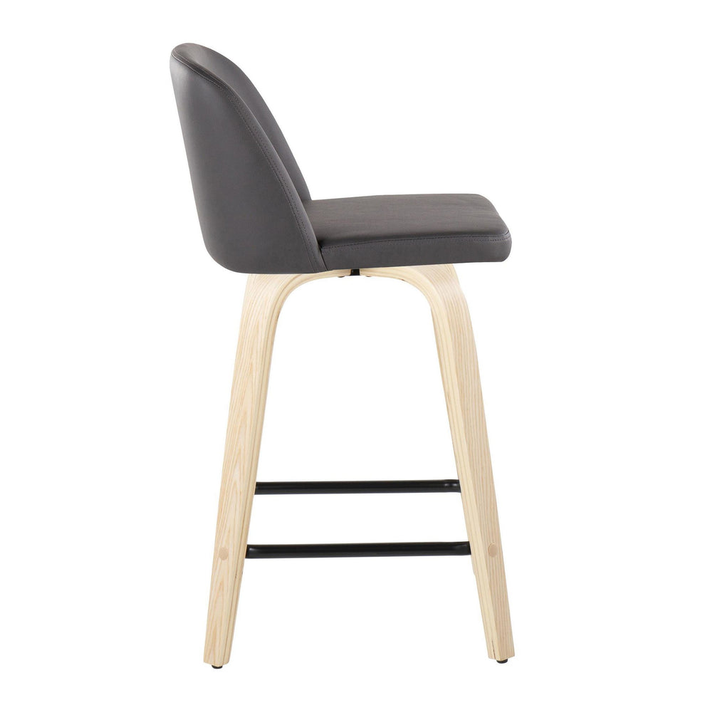 Toriano 24" Fixed Height Counter Stool - Set of 2 Cream By LumiSource | Counter Stools | Modishstore - 9