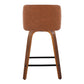 Toriano 24" Fixed Height Counter Stool - Set of 2 Brown By LumiSource | Counter Stools | Modishstore - 5