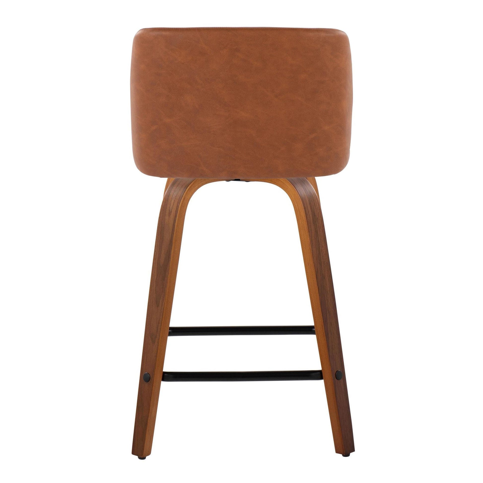 Toriano 24" Fixed Height Counter Stool - Set of 2 Brown By LumiSource | Counter Stools | Modishstore - 5