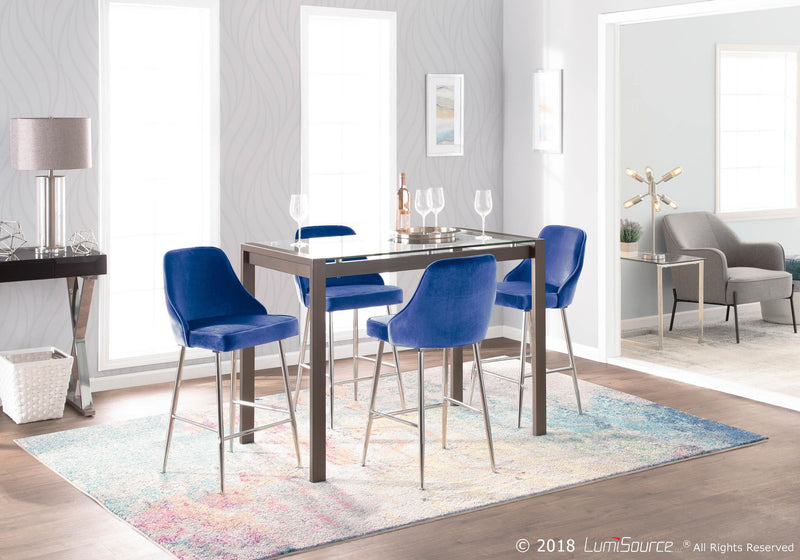 Marcel Counter Stool - Set of 2 By LumiSource - B25-MARCEL VBU2 | Counter Stools | Modishstore - 8