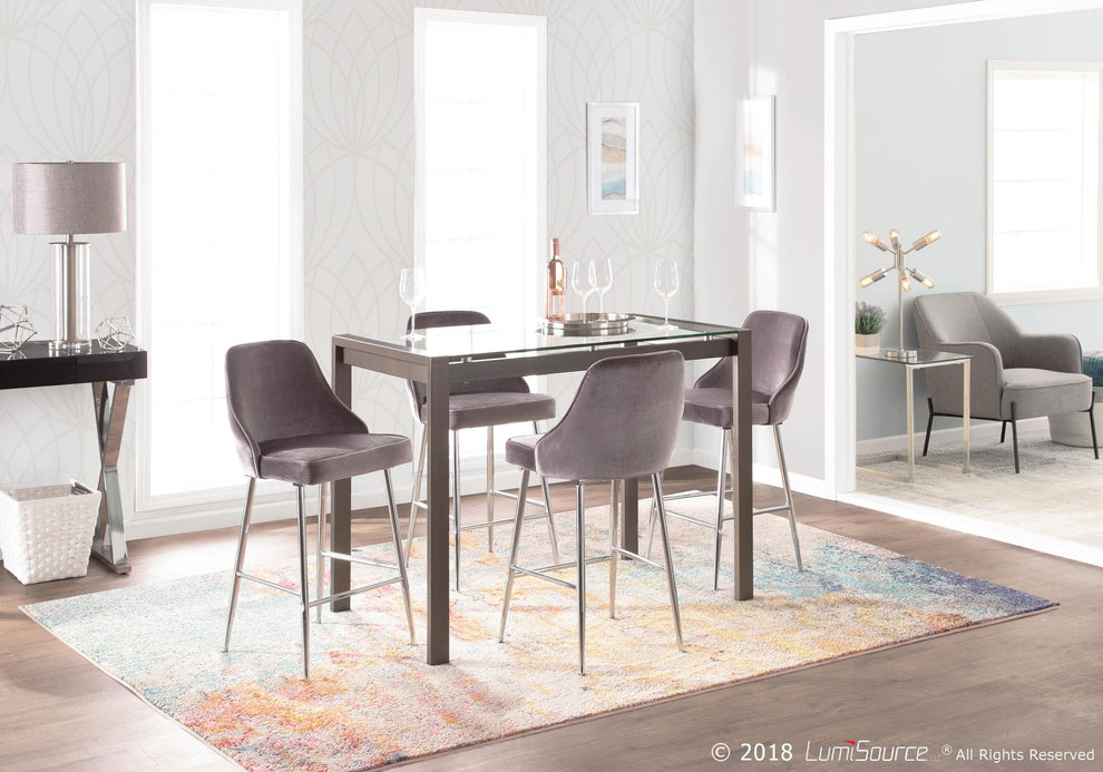 Marcel Counter Stool - Set of 2 By LumiSource - B25-MARCEL VBU2 | Counter Stools | Modishstore - 19
