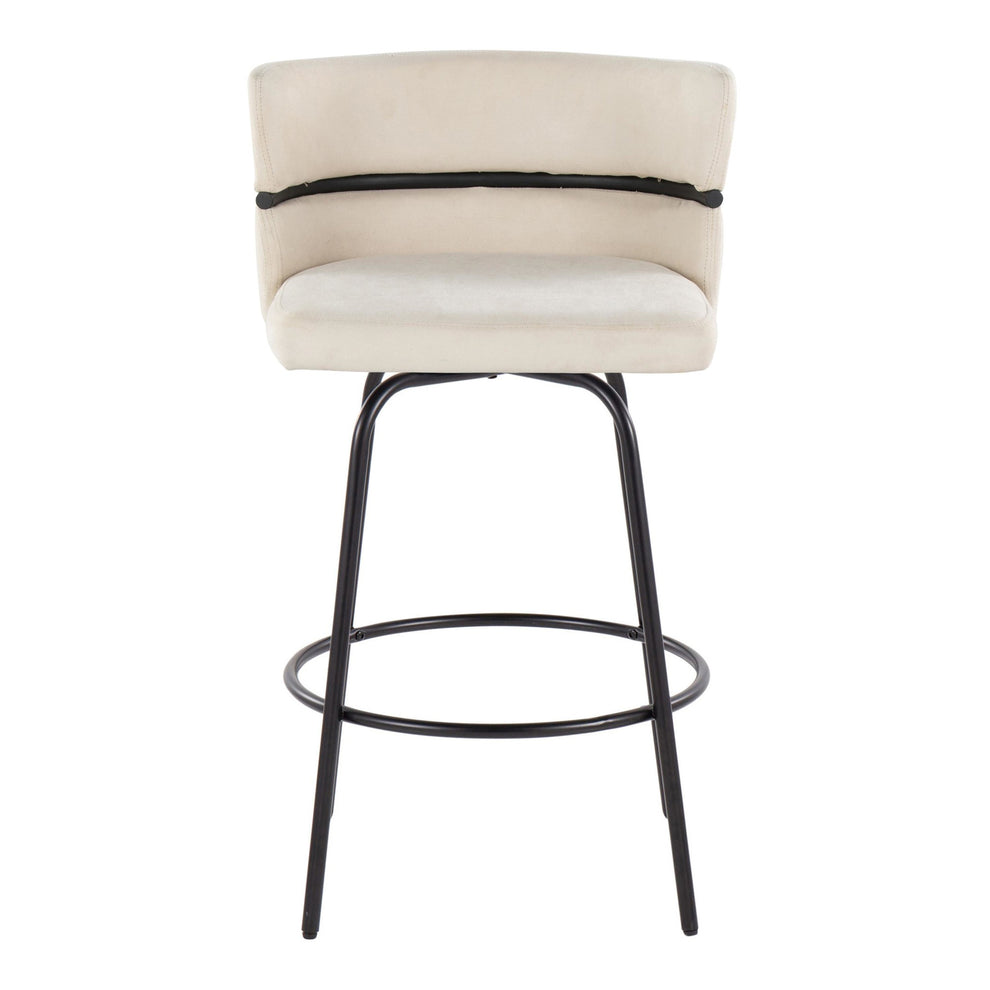 Cinch Claire 26" Fixed-Height Counter Stool - Set of 2 By LumiSource - B26-CINCH-CLARZQ2 BKBKCR2 | Counter Stools | Modishstore - 7