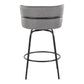 Cinch Claire 26" Fixed-Height Counter Stool - Set of 2 By LumiSource - B26-CINCH-CLARZQ2 BKBKCR2 | Counter Stools | Modishstore - 16