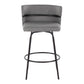 Cinch Claire 26" Fixed-Height Counter Stool - Set of 2 By LumiSource - B26-CINCH-CLARZQ2 BKBKCR2 | Counter Stools | Modishstore - 15